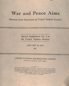 War and Peace Aims